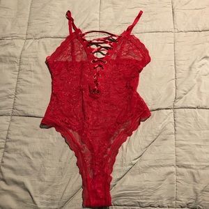 Red thong Lingere